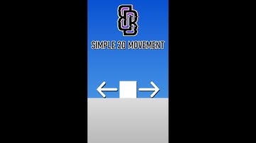 SIMPLE UNITY 2D MOVEMENT IN UNDER 1 MINUTE!