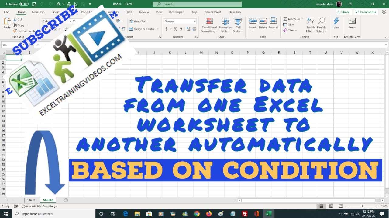 New Transfer Specific Worksheet Range Data from one worksheet to another based on condition