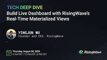 Live Webinar #3: Build Live Dashboard with RisingWave