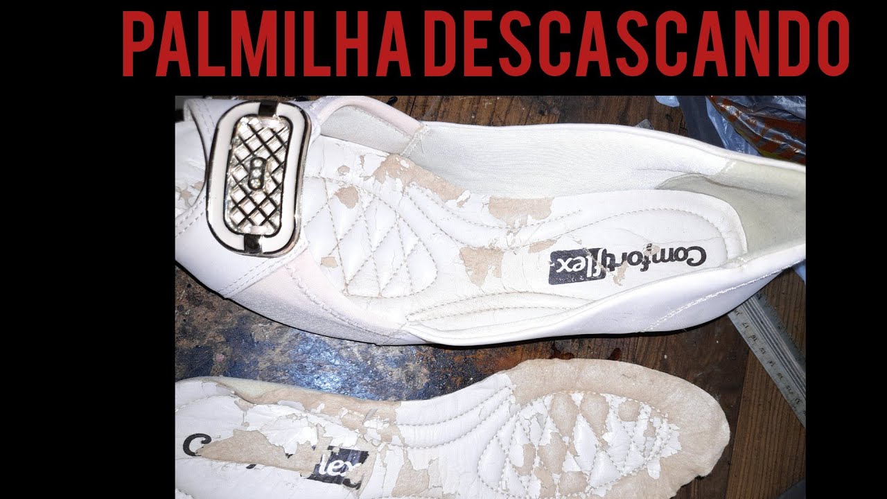 como consertar palmilha descascando
