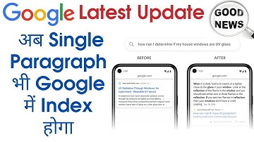 GOOGLE LATEST UPDATE: Passages Indexing से अब आपका Webpage Google में Index होगा | Techno Vedant