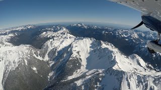 Flying Over the Olympic Mountains to the Pacific Ocean Including Ham Radio Operations at 10,500 Feet