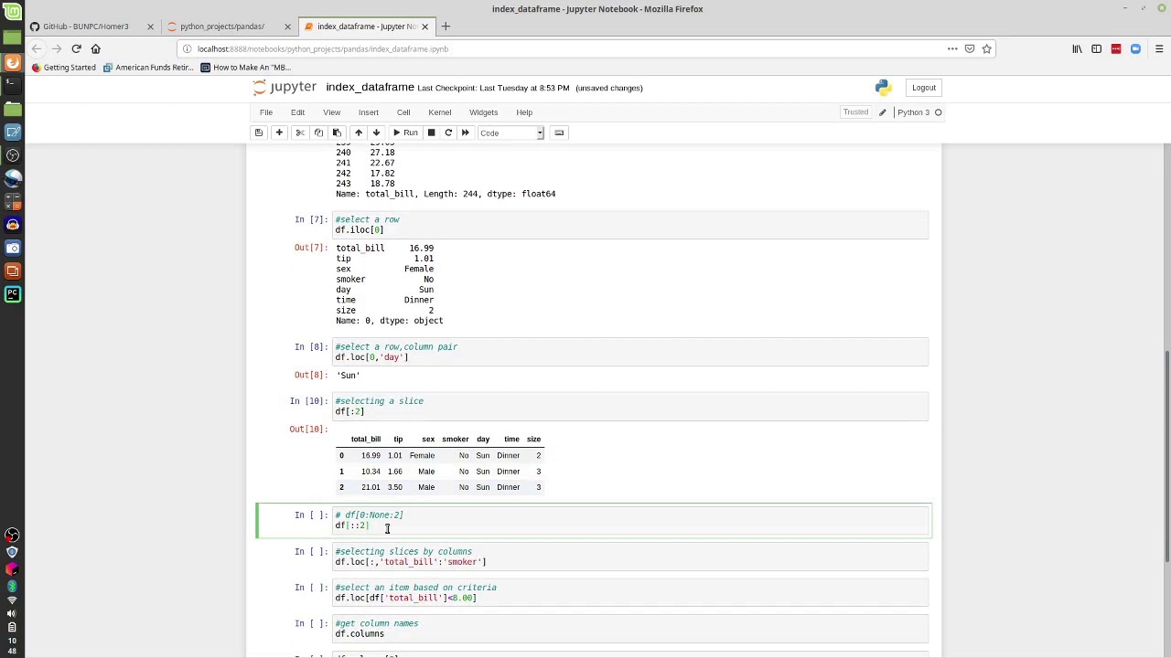 How To Index Or Access Values From A Pandas Dataframe