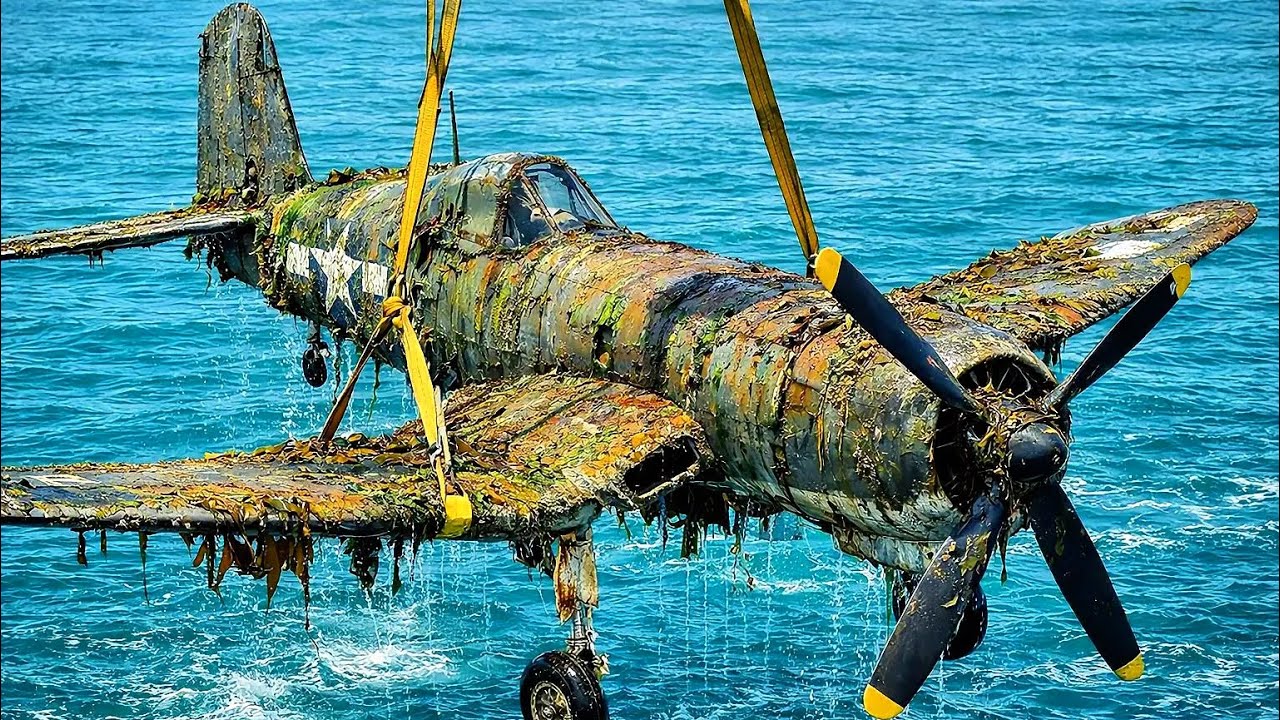 US Navy Recovers a WWII Corsair Lost Since 1944 (Full Restoration) 