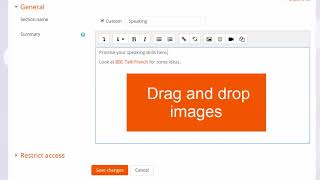 SABEN LMS Tutorial Adding and editing text in Moodle 3 3