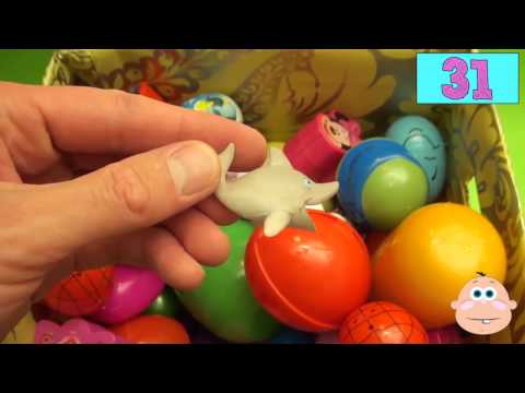 NEW Huge 101 Surprise Egg Opening Kinder Surprise Elmo Disney Pixar Cars Mickey Minnie Mouse Batman