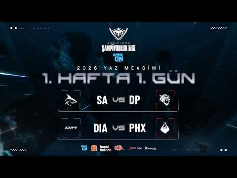SA 🆚 DP — DIA 🆚 PHX  | GAMEON ŞAMPİYONLUK LİGİ 2026 YAZ MEVSİMİ | 1. HAFTA 1.GÜN