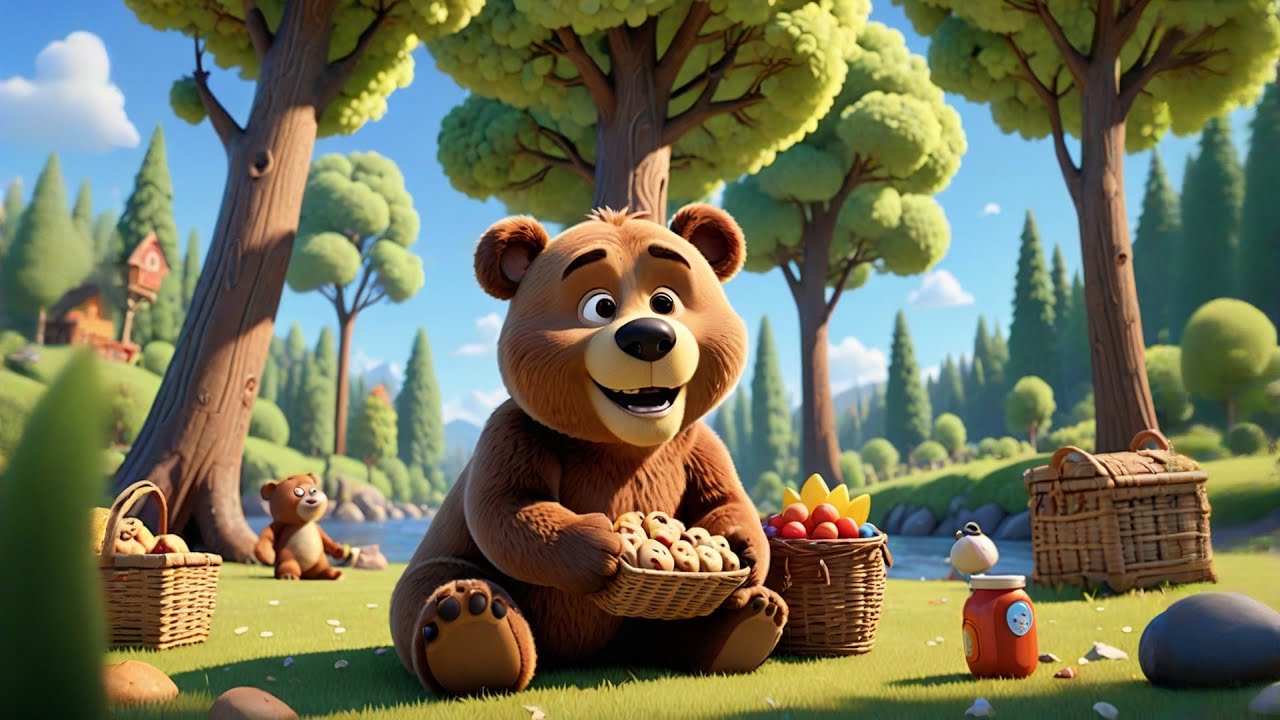 Benny Bear Shares His Snack | Sharing Song for Kids | Nursery Rhymes and Baby Learning Fun