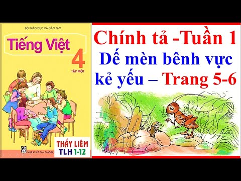 Video Tiếng Việt Lớp 4 Chính Tả Tuần 1 | Dế Mèn Bênh Vực Kẻ... - youtube