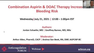 Combination Aspirin & DOAC Therapy Increases Bleeding Risk
