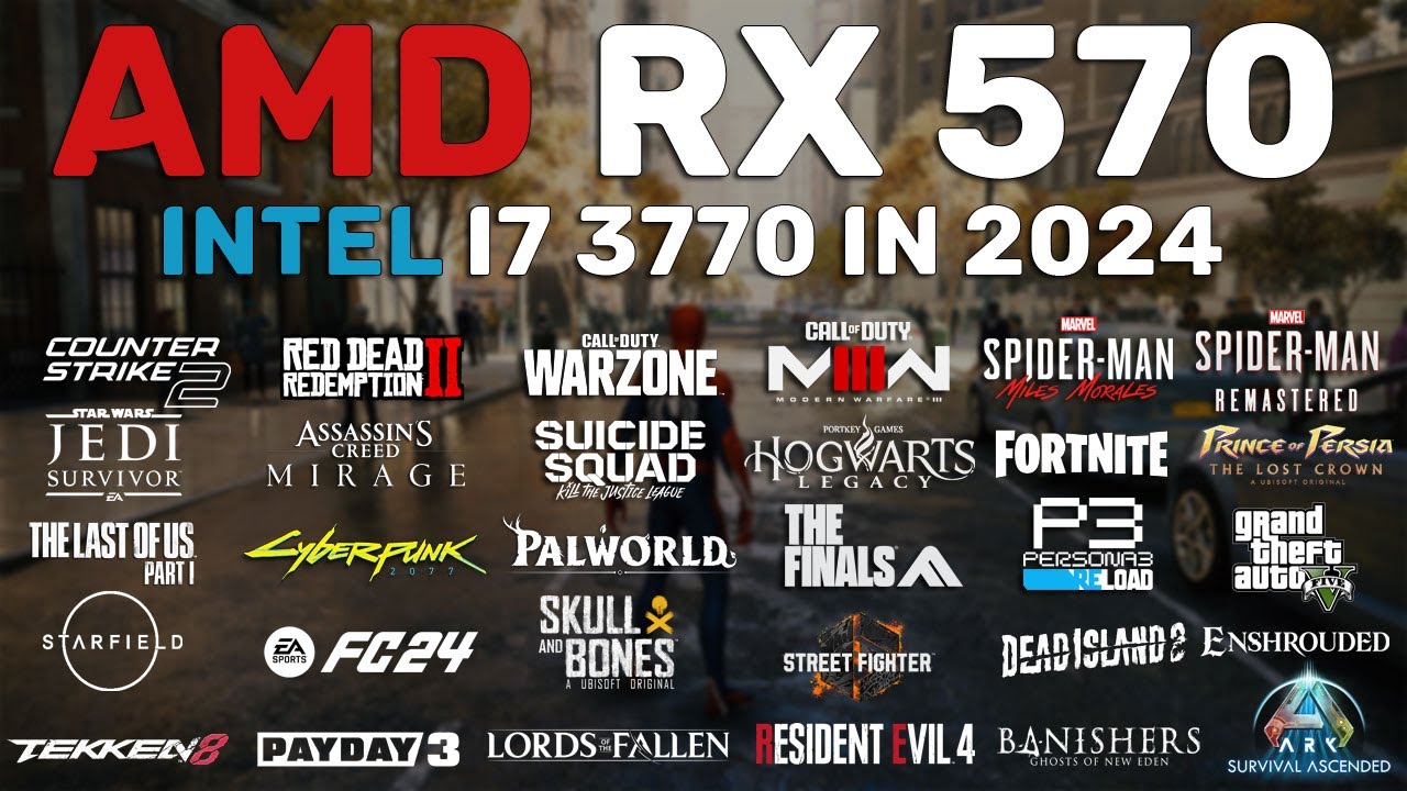 Intel i7 6700 + AMD RX 570 8gb Tested in 14 Games (2024) | 1080p