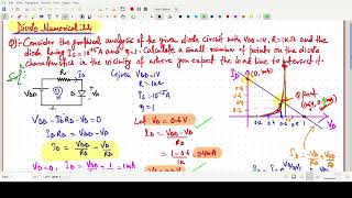Diode Numerical 22 : Microelectronics Circuits