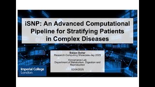 RCS Day 2025: iSNP: An advanced computational pipeline for stratifying patients in complex diseases