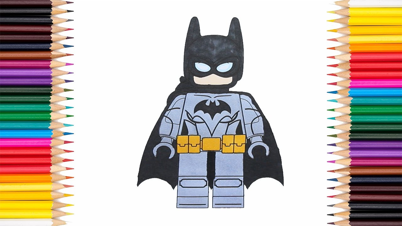 Desenho do Batman Lego, colorindo desenho. - YouTube