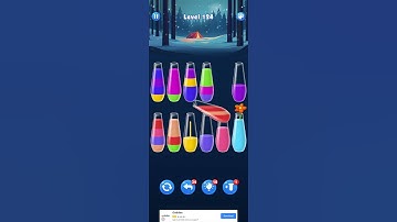 water sort part2#level 124#difficult level#androidgames #brainpuzzles #puzzle #colors #colorsorting