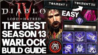 Diablo 4  Best S13 Highest Damage Warlock Build  Op Dread Claws  Easy Fast Torment 1 To 12 Guide