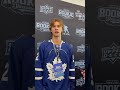 "Whoever I'm playing with, I'm lucky..."No. 1 NHL draft pick McKenna on playing with the Leafs