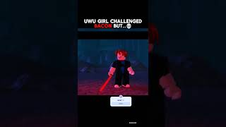 UWU girl challenged Bacon but..💀 #roblox #shorts #trending