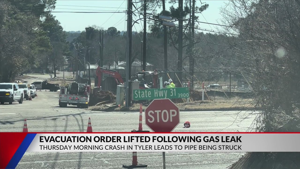 Evacuation order lifted, man arrested after Tyler crash ruptures pipeline