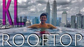 AMAZING!! ROOFTOP POOL and VIEW!! in KUALA LUMPUR, MALAYSIA | World Travel Vlog
