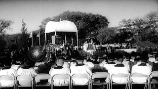 People  pray for peace at the Washington Monument as Francis Cardinal Spellman ad...HD Stock Footage