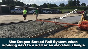 Screed Rail System in Action - Use Dragon Screed without a Form