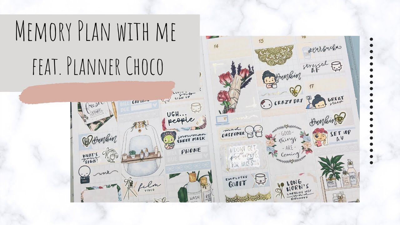 Memory Plan with Me feat Planner Choco