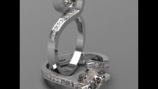 Rhinogold 6 Advanced Split  Shank princess solitaire