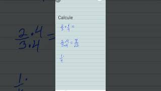 Calcular 2/3 + 1/4