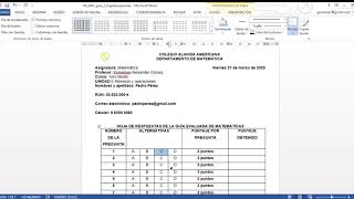 TUTORIAL LLENADO DE LA HOJA DE RESPUESTAS