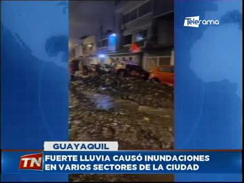 Fuerte lluvia causó inundaciones en varios sectores de la ciudad