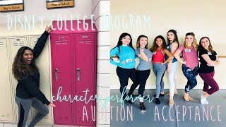 disney college program fall 2018 character performer audition + acceptance