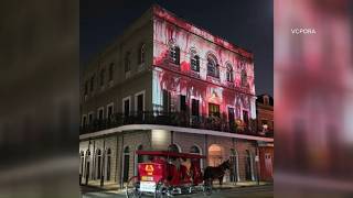 Blood, flames: New Orleans building's light display draws controversy