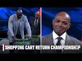 Shaq wins the Inside the NBA Shopping Cart Return Championship 🛒 😂