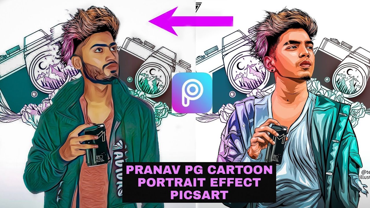 Pranav PG New Cartoon Portrait Photo Editing Tutorial ||Cartoon Portrait Effect Like Pranav PG ||Pk