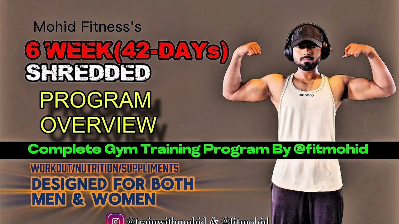 Mohid Fitness 6 Week Shredded Program | Full Workout + Diet Overview | Fat Loss Plan