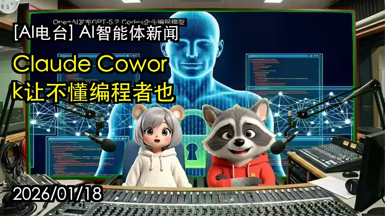 [AI电台] AI智能体新闻 - Claude Cowork让不懂编程者也 - 2026年01月18日