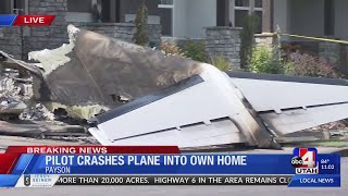 Officials: Pilot crashed plane into own home after domestic violence incident