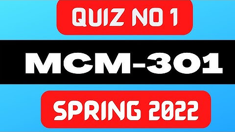 MCM301 Quiz No 1. (Spring2020) | MCM301-COMMUNICATION Skills Quiz 1. Spring2020 | MCM301 | MCM quiz