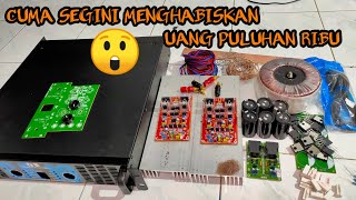 Bahan bahan untuk membuat power amplifier (jangan lupa di catat)