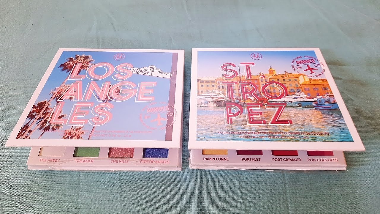 bh travel series: lost in Los Angeles + summer in st Tropez palette 