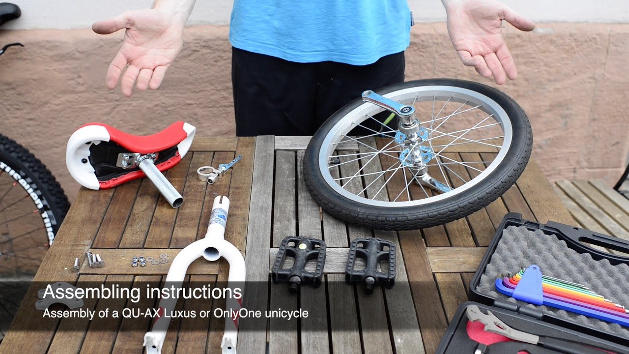 Assembly of QU-AX Luxus and OnlyOne Unicycles - YouTube