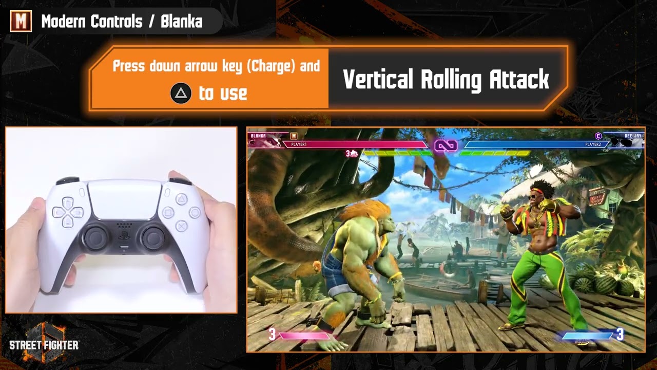 Electric Thunder with a single button! Street Fighter 6 Modern Control Type Demonstration 【Blanka】