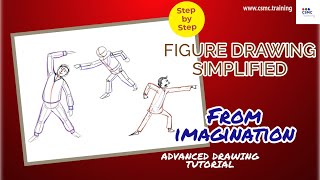 How to draw from Imagination easy figure drawing