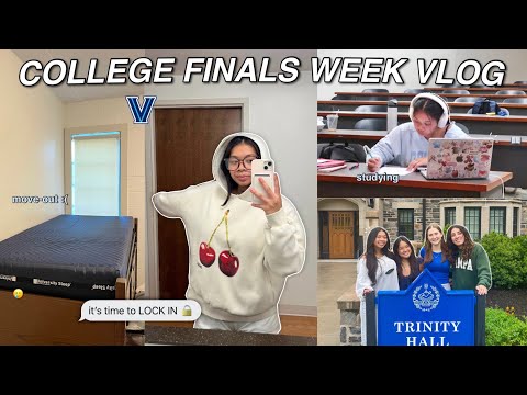 FINALS WEEK AT VILLANOVA | productive study vlog & moving out vlog