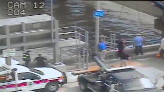 WATCH: Car removed from Lake Pontchartrain after crashing off Causeway Bridge