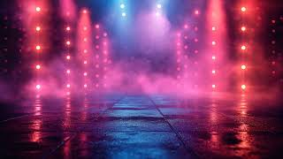 Empty Corridor with Glowing Neon Lights