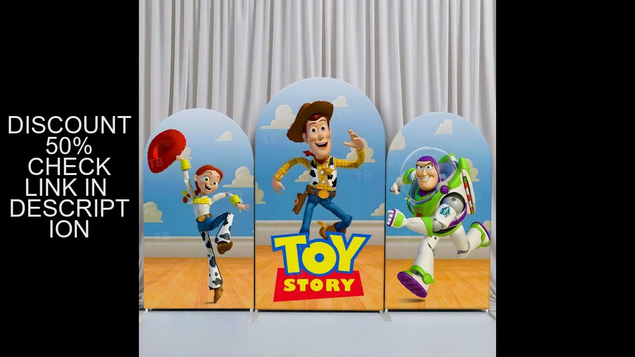 TB Toy Story Theme Arch Backdrop Cover Buzz Lightyear for Baby Shower Kids Birthday Party Decor Prop