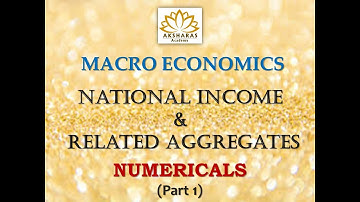 Tamil - CBSE 12 - Macroeconomics - National income and related aggregates - Numerical - Part - 1