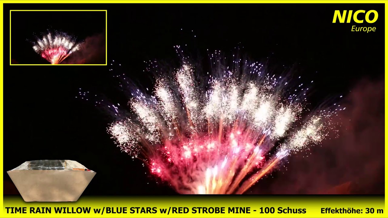 Batteria Hurricane, 100 colpi, Batterie luminose per fuochi d'artificio, Batterie, Grandi fuochi d'artificio